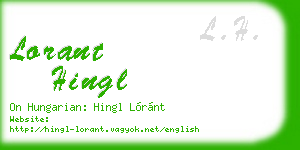 lorant hingl business card